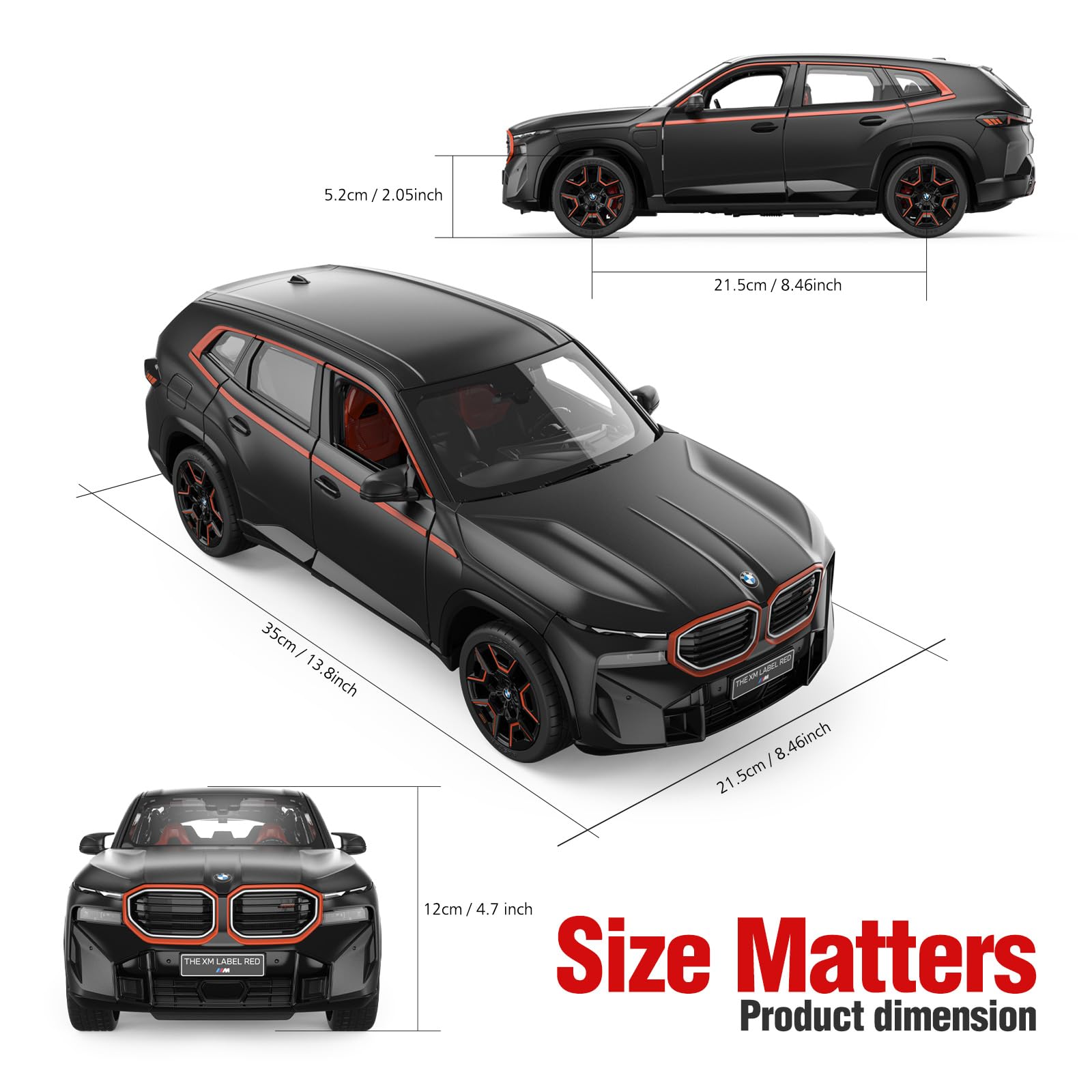 Amazon.co.jp: BMWのおもちゃ車、ラスター1：14 BMW XMタグ赤色